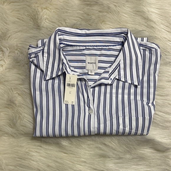 Anthropologie Maeve The Bennet Buttondown Shirt - Picture 7 of 7